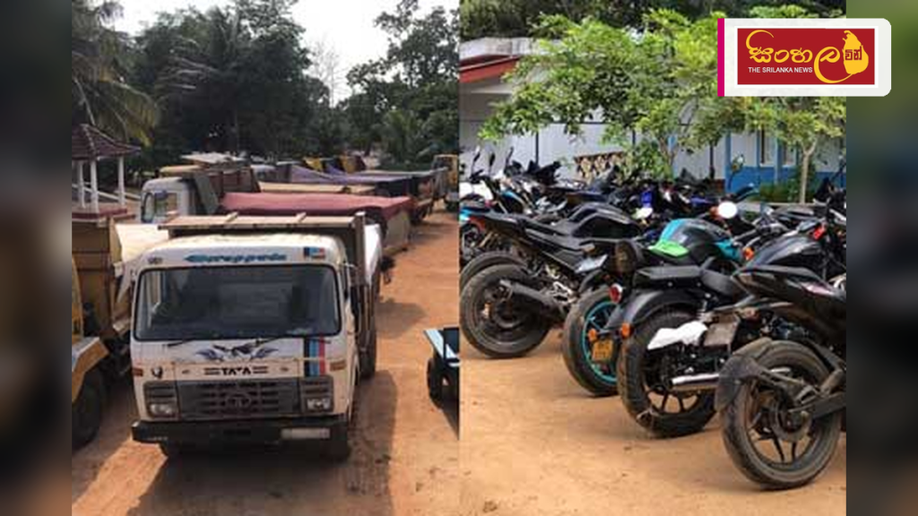 කිලිනොච්චියේදී නීති විරෝධී රථවාහන 50ක් පොලිස් භාරයට