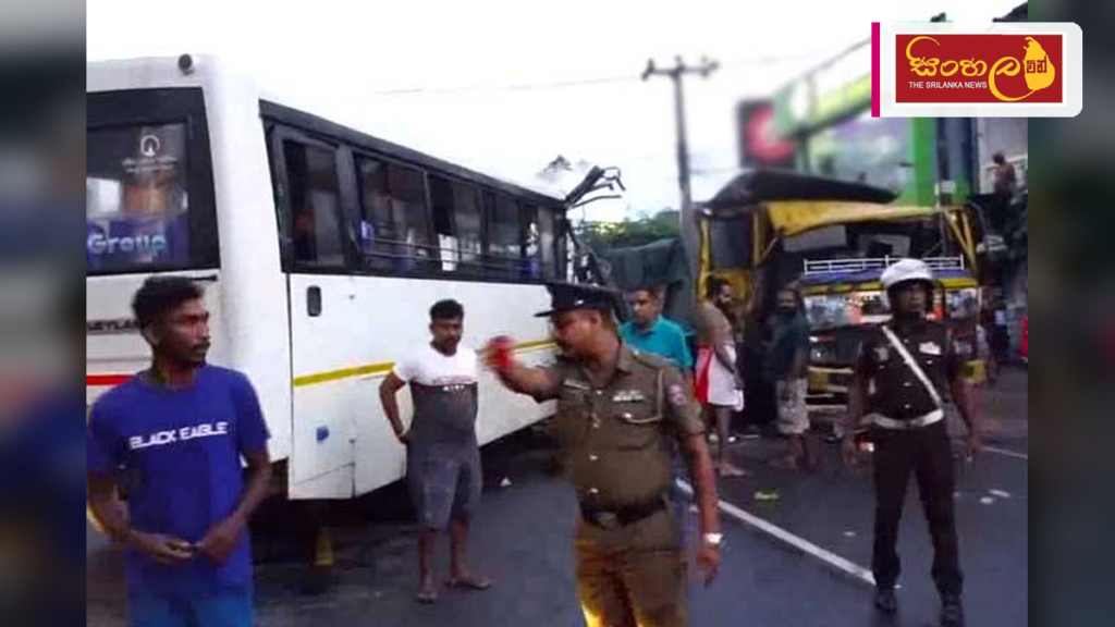 අතුරුගිරියේ බස් රථයක් සහ ටිපර් රථයක් ගැටී අනතුරක්