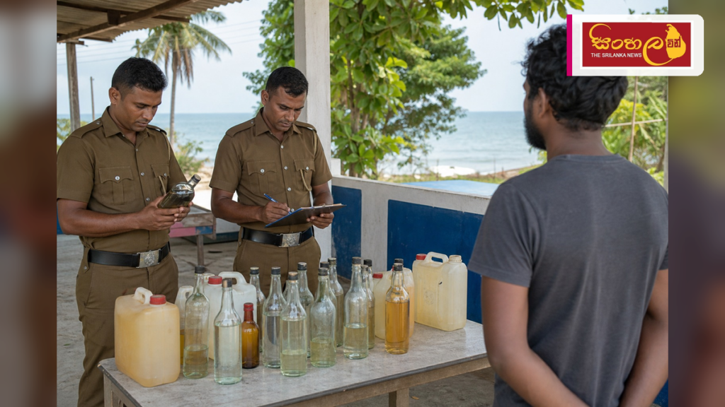 ආරුගම්බේදී නීතිවිරෝධී මත්පැන් තොගයක් සමඟ පුද්ගලයෙකු අත්අඩංගුවට ආරුගම්බේදී නීතිවිරෝධී මත්පැන් තොගයක් සමඟ පුද්ගලයෙකු අත්අඩංගුවට