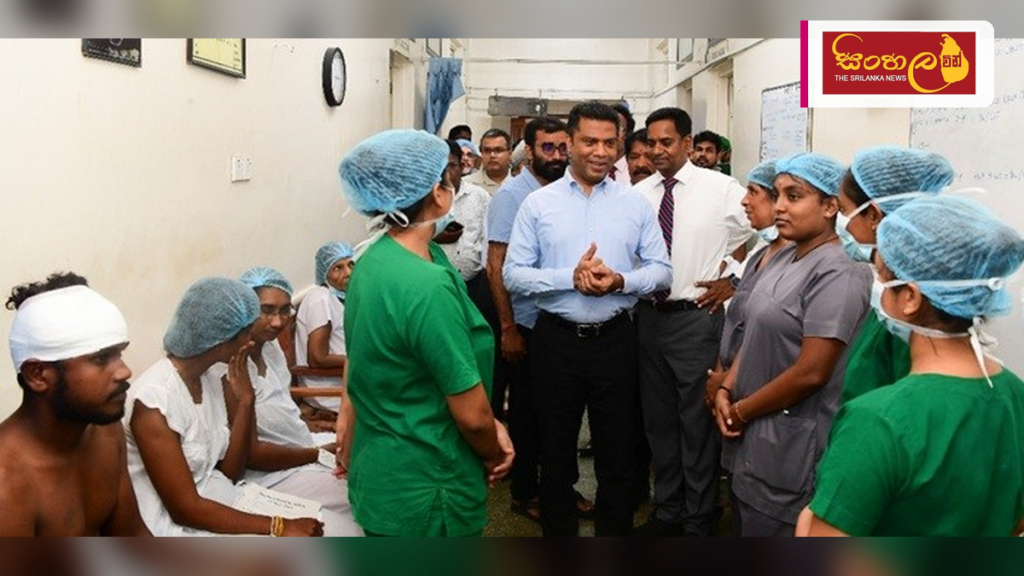 චාවකච්චේරිය මූලික රෝහලේ නව ඖෂධ ගබඩාවකට සහ නිල නිවාස සංකීර්ණයකට මුල්ගල් තබයි Headline: චාවකච්චේරිය මූලික රෝහලේ නව ඖෂධ ගබඩාවකට සහ නිල නිවාස සංකීර්ණයකට මුල්ගල් තබයි Intended image subject: Dr. Nalinda Jayatissa at Chavakachcheri Base Hospital foundation stone