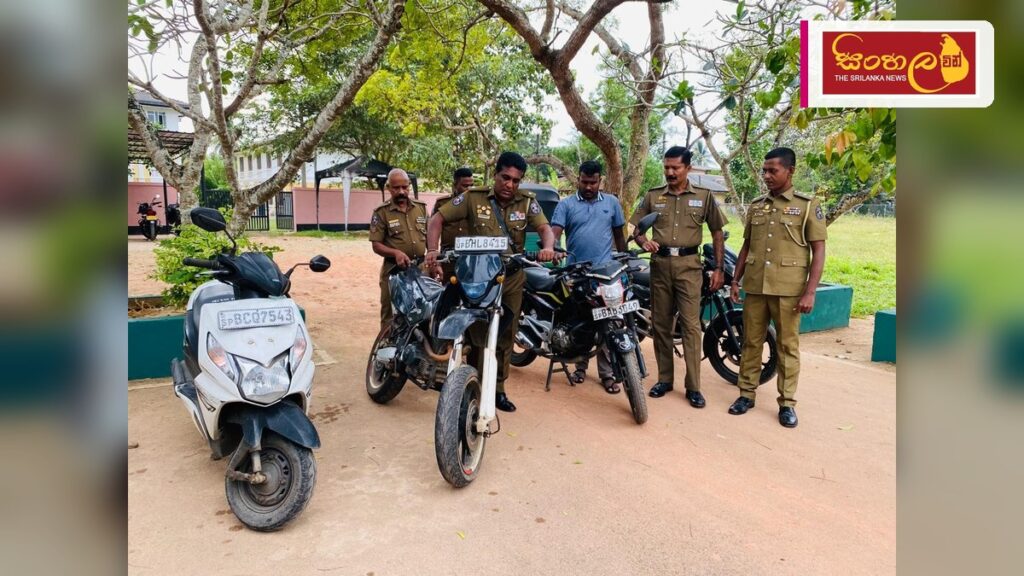 යාපනයේ නිවසක සඟවා තිබූ අධිබලැති යතුරුපැදි 5ක් සහ ව්යාජ ලේඛන සොයාගනී Headline: යාපනයේ නිවසක සඟවා තිබූ අධිබලැති යතුරුපැදි 5ක් සහ ව්යාජ ලේඛන සොයාගනී Intended image subject: Sri Lanka Police investigation scene Story summary: යාපනය, කෝපායි ප්රදේශයේ න