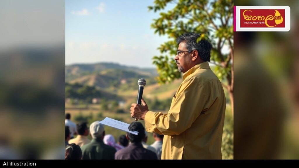 2027 අයවැයෙන් සංවර්ධන කටයුතු සඳහා රුපියල් බිලියන 2,000ක් Headline: 2027 අයවැයෙන් සංවර්ධන කටයුතු සඳහා රුපියල් බිලියන 2,000ක් Intended image subject: Dr. Upali Pannila addressing the community development conference Story summary: 2027 වසර
